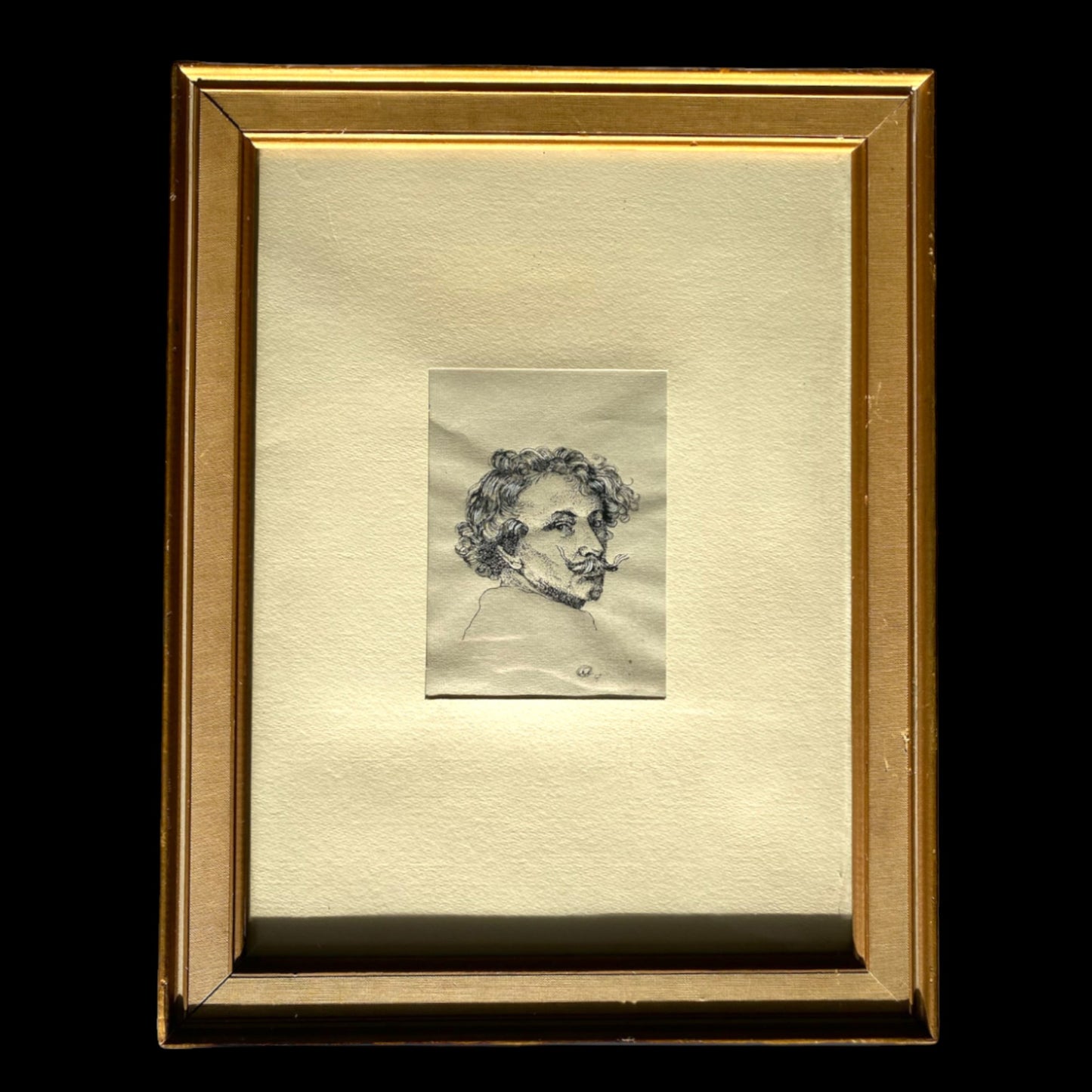 Midcentury Ink Drawing of Anthony van Dyke
