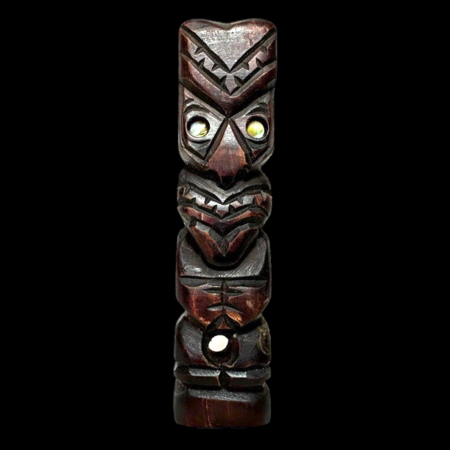 Early 20th Century Hand-Carved Hardwood Tiki Totem