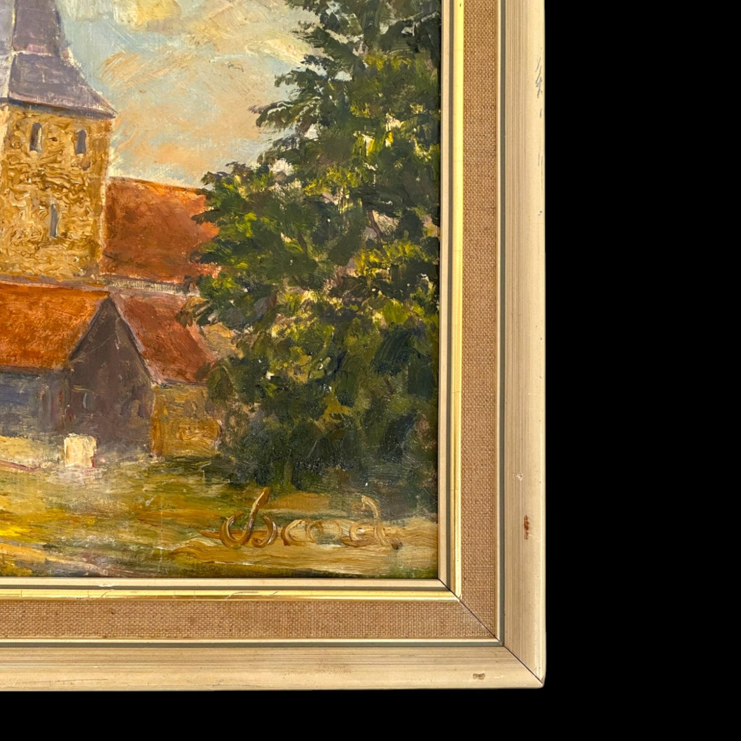 Vintage British Church Oil Painting - Artist's Board