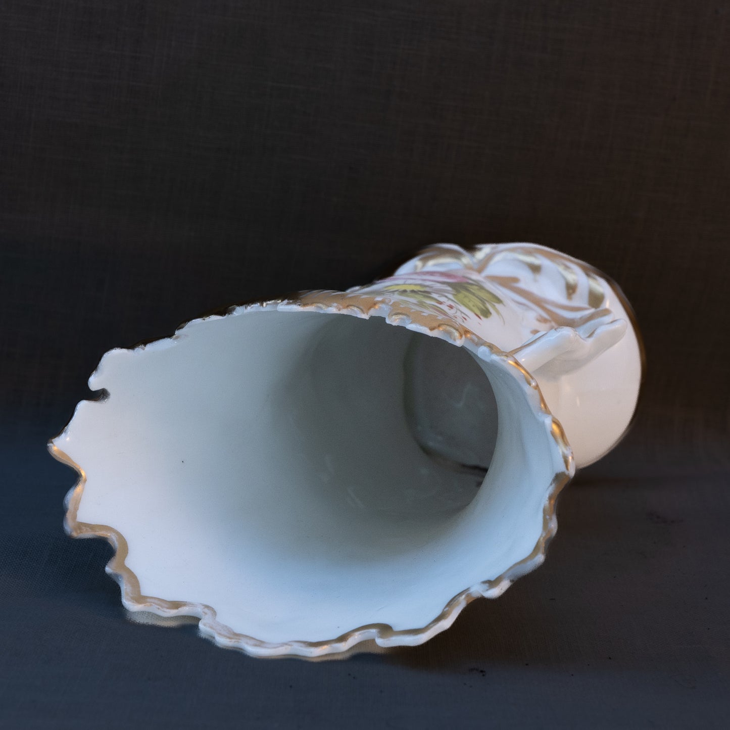 French Floral Porcelain Vase