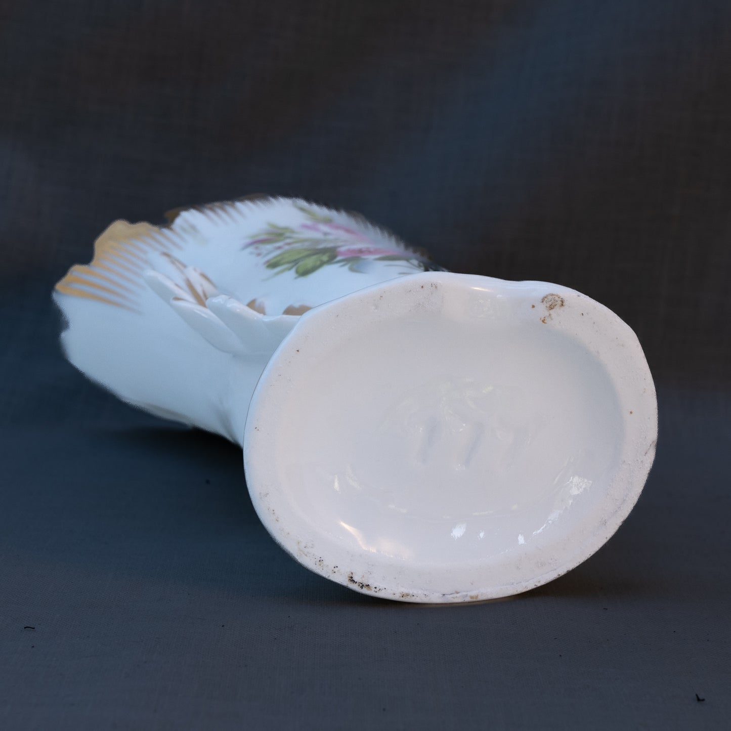 French Floral Porcelain Vase