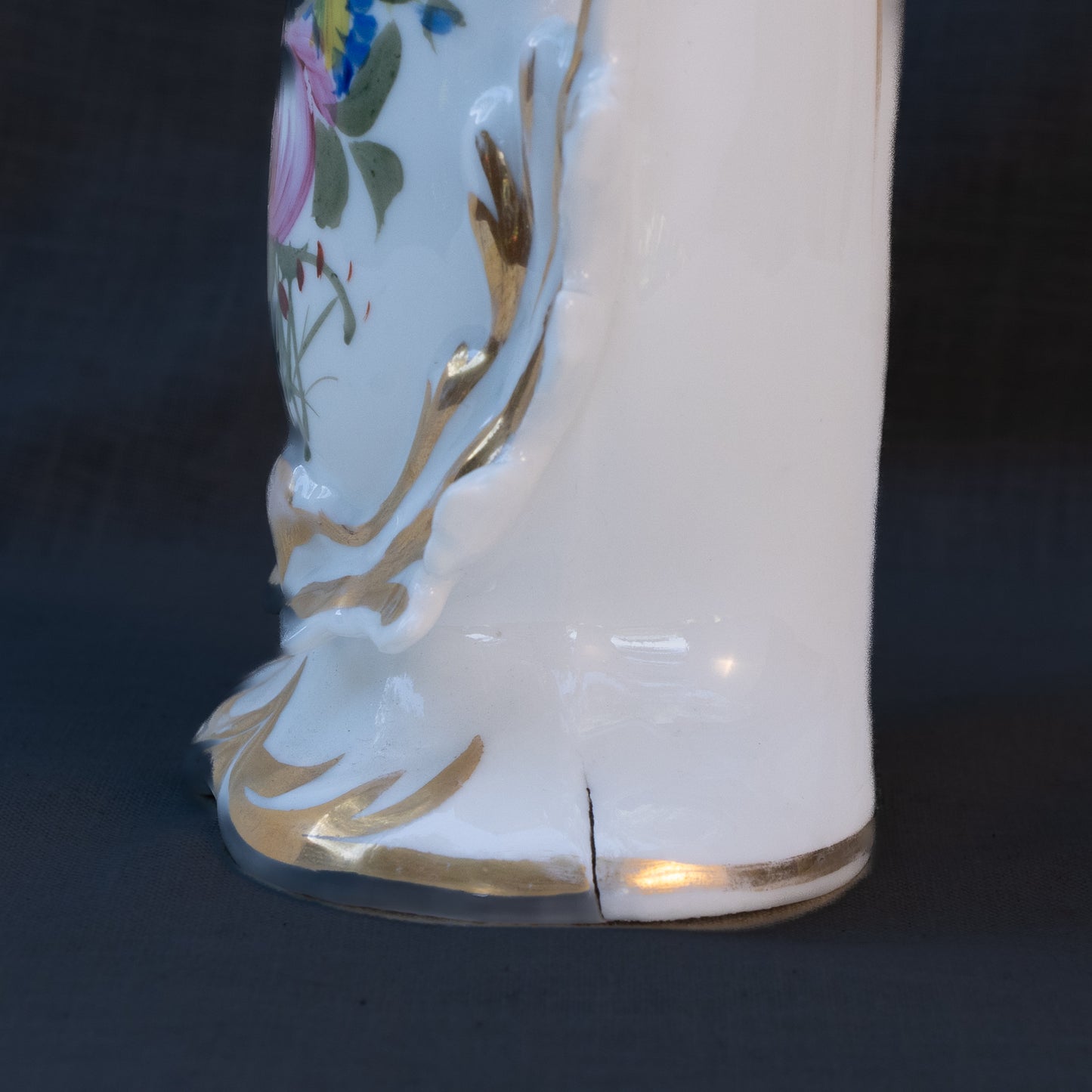 French Floral Porcelain Vase