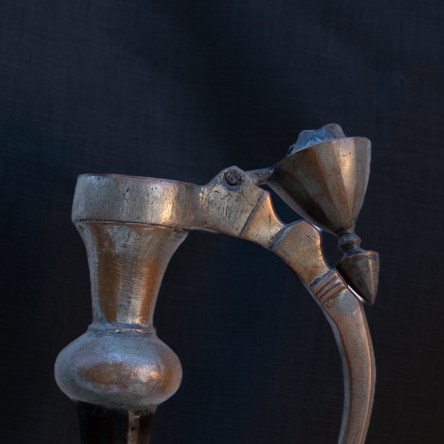 Ottoman Tinned Copper Ewer with Repoussé Medallion