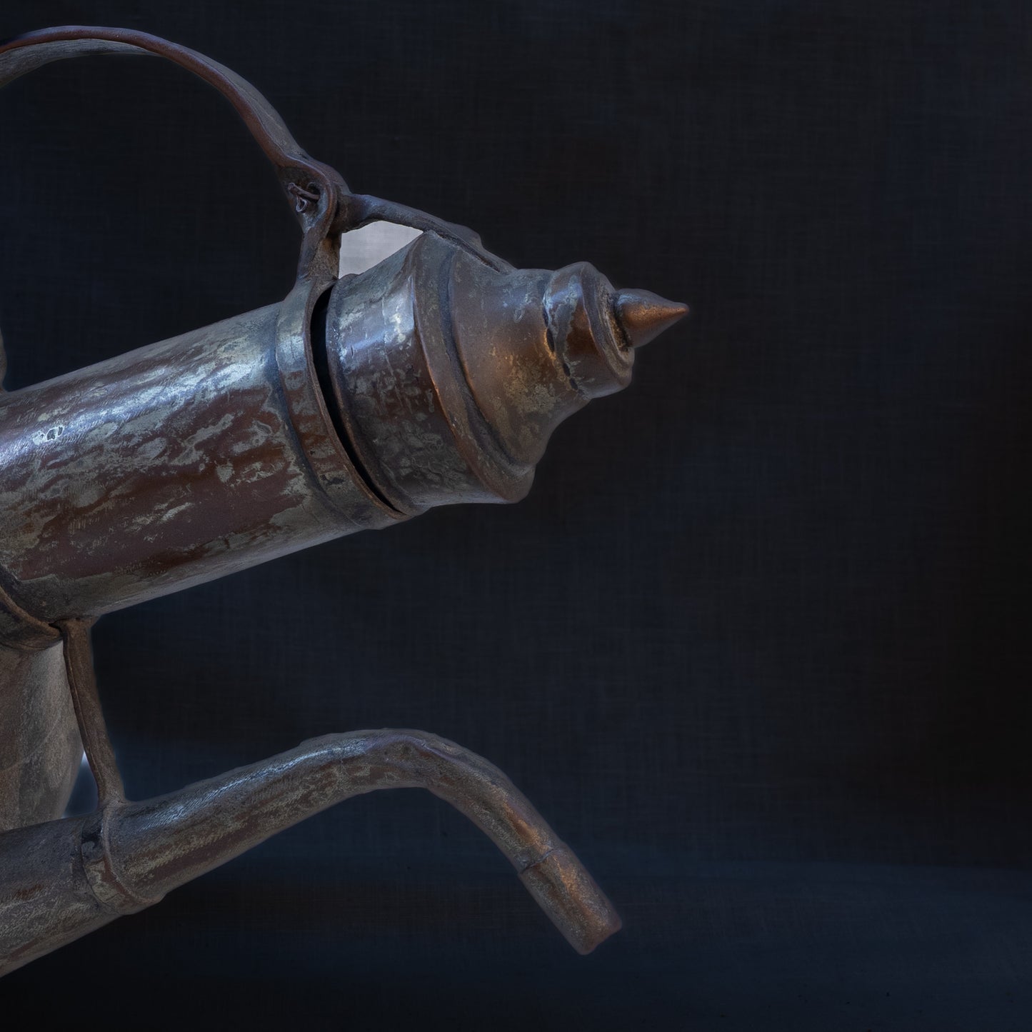 Ottoman Copper Pitcher Ewer with Domed Lid
