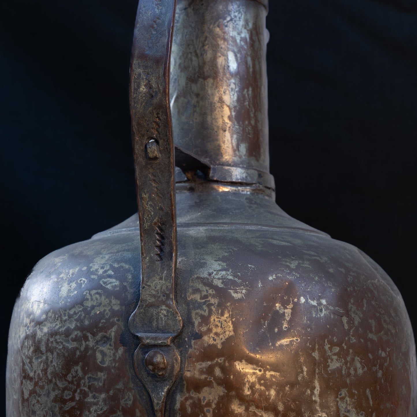 Ottoman Copper Pitcher Ewer with Domed Lid