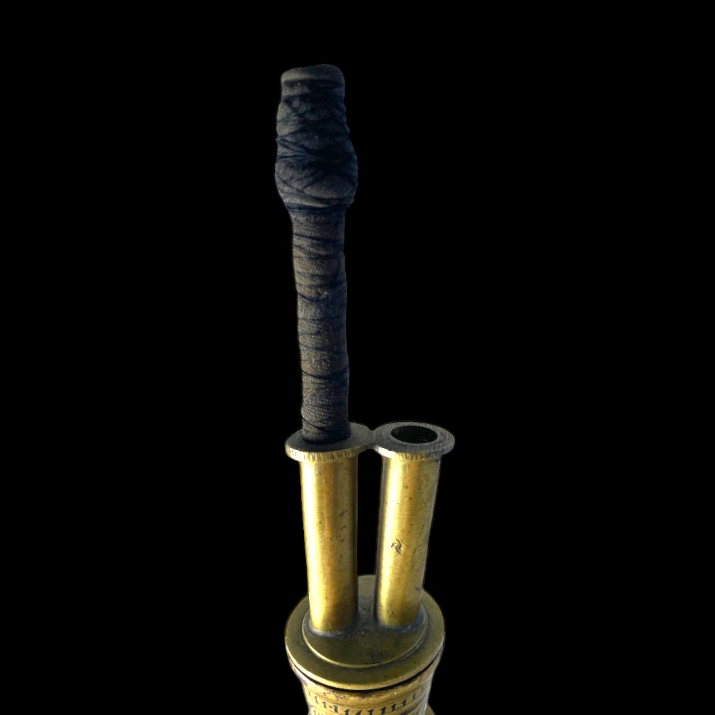Early 20th Century Brass Opium Pipe with Oriental Motifs