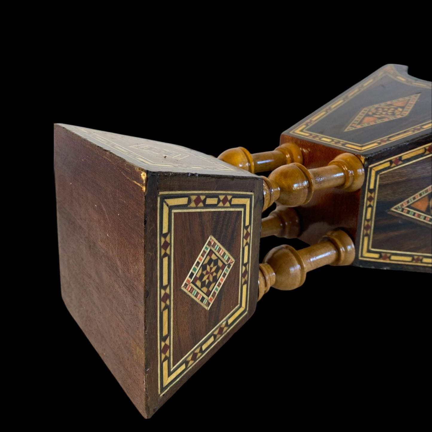 Damascus-Style Arabic Incense Burner - Wood & Metal