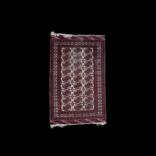 Hand-Knotted Bokhara Rug - Vibrant Tribal Motifs