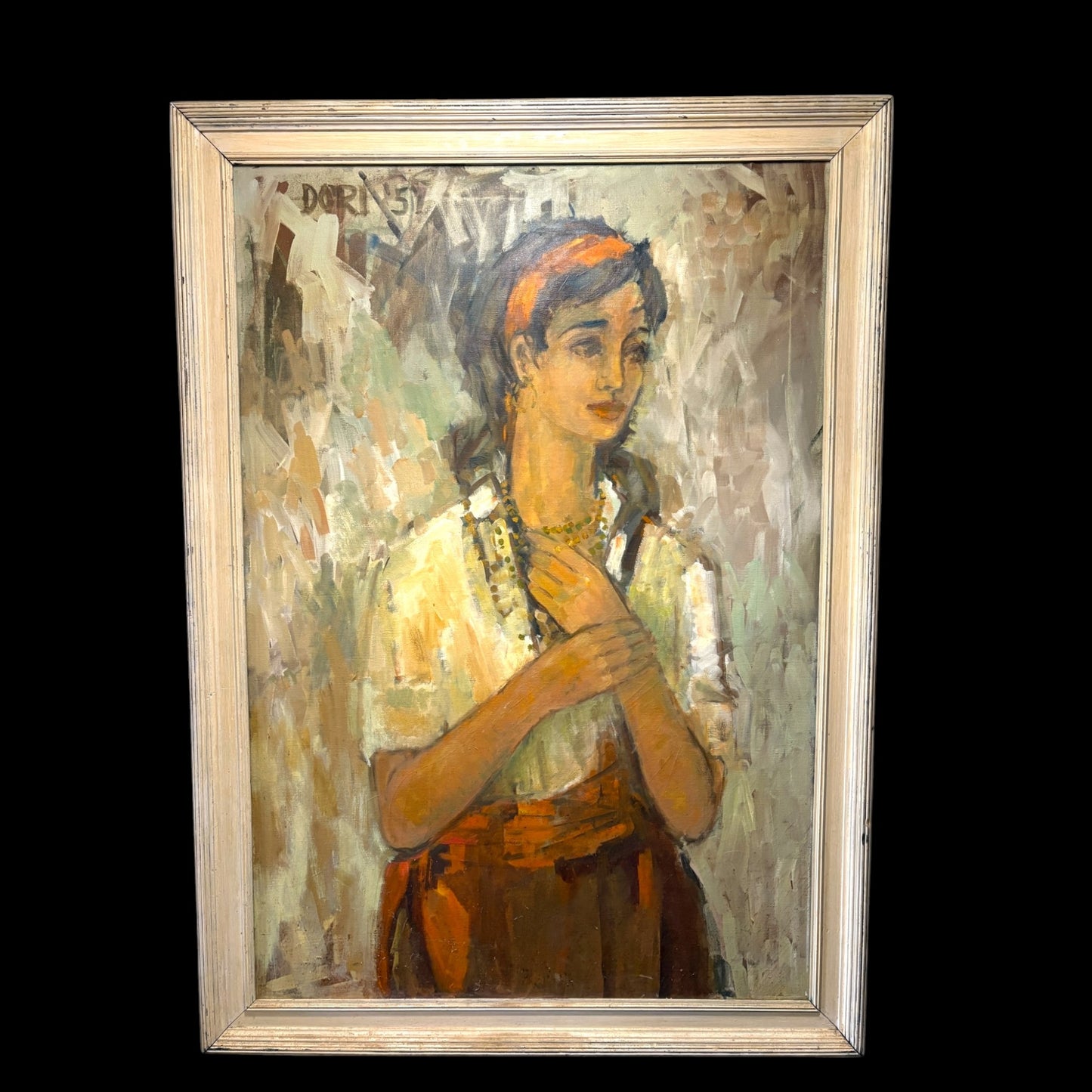 1957 Self-Portrait by Dori Starkey - Oil on Board
