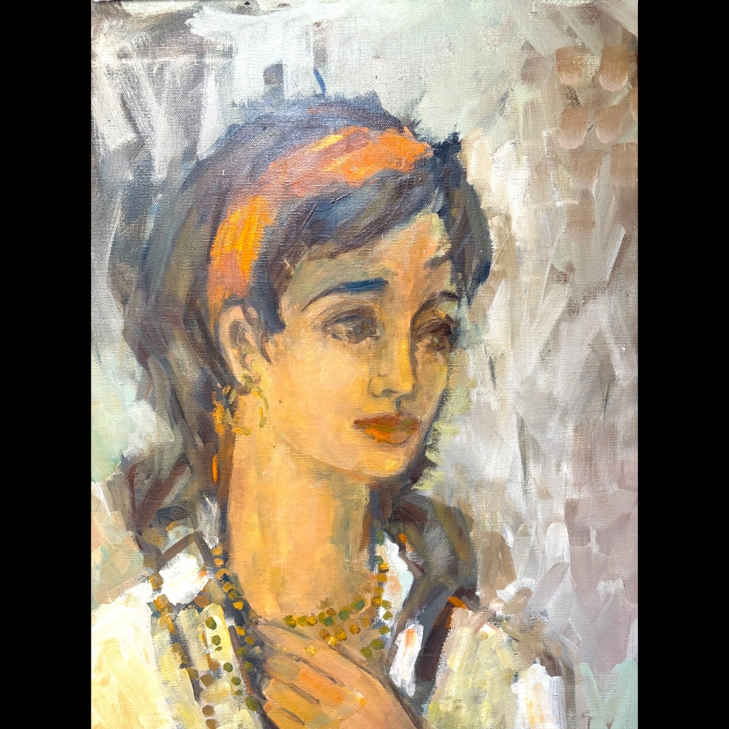 1957 Self-Portrait by Dori Starkey - Oil on Board