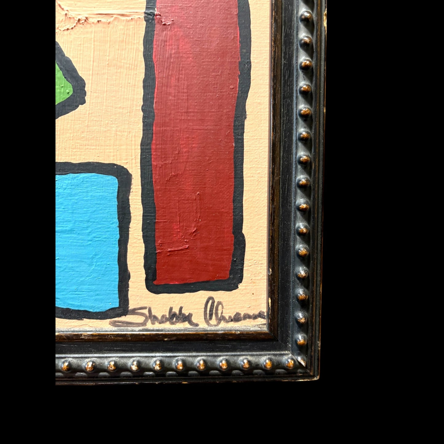 Midcentury Abstract Geometric Painting by Shelby