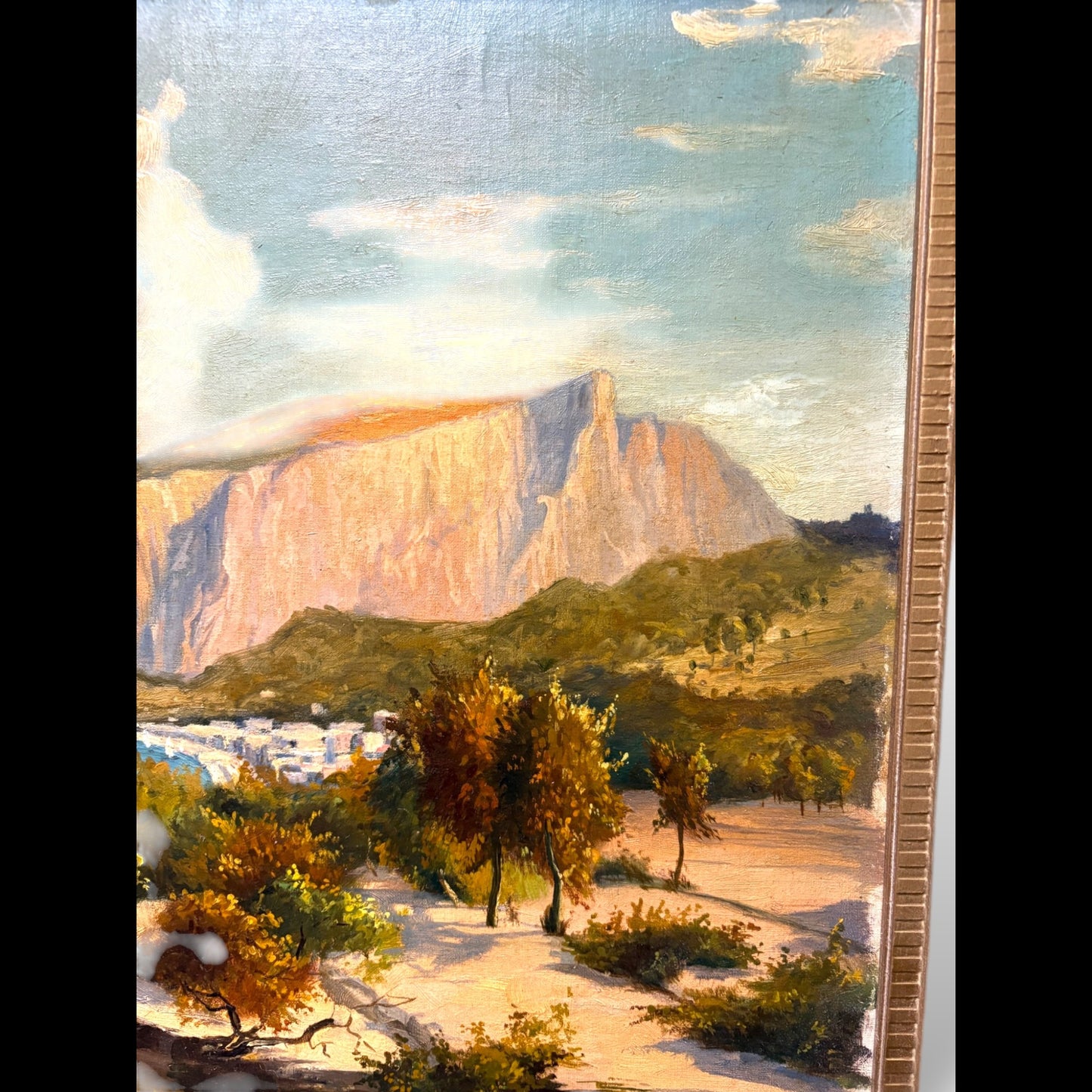 Mediterranean Coastal Oil Painting by M. Khaleghi