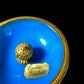 Vintage Italian Opaline Ring Dish with Gilt Bronze Finial