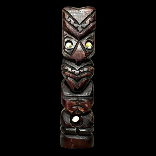 Early 20th Century Hand-Carved Hardwood Tiki Totem