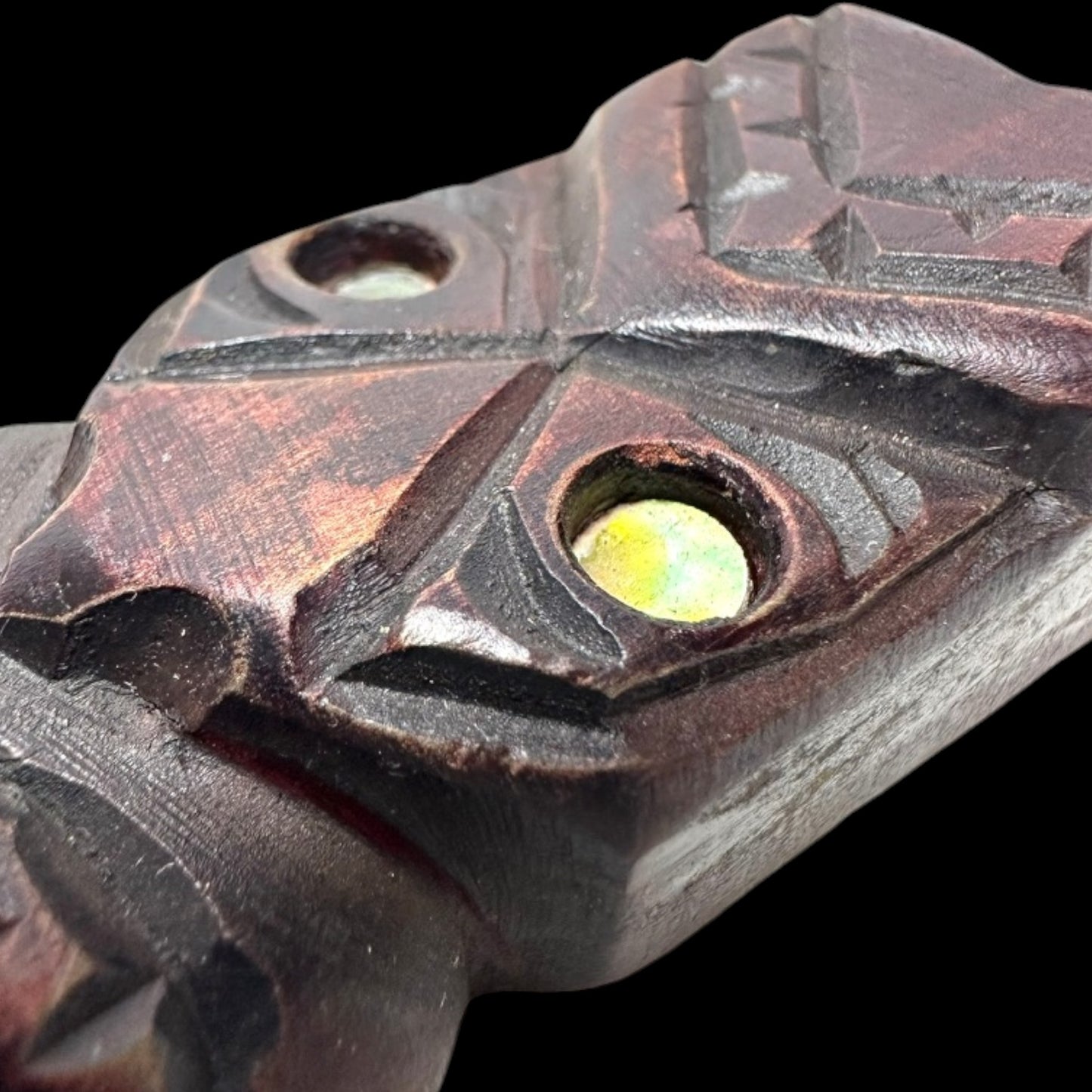 Early 20th Century Hand-Carved Hardwood Tiki Totem