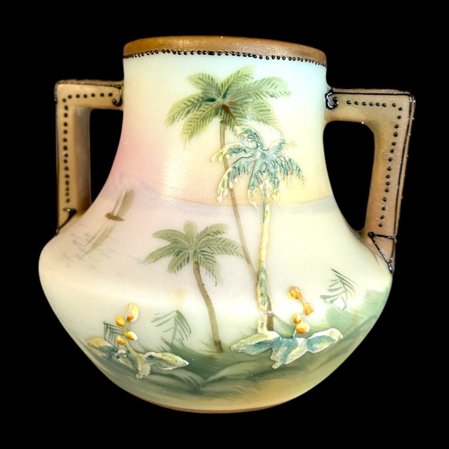 Nippon Vanity Set - Egyptian Scene Hand-Painted