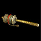 Tibetan Silver Prayer Wheel - Blue & Red Stones
