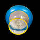 Antique Clear Glass & Opaline Bowl - Gold Embossed