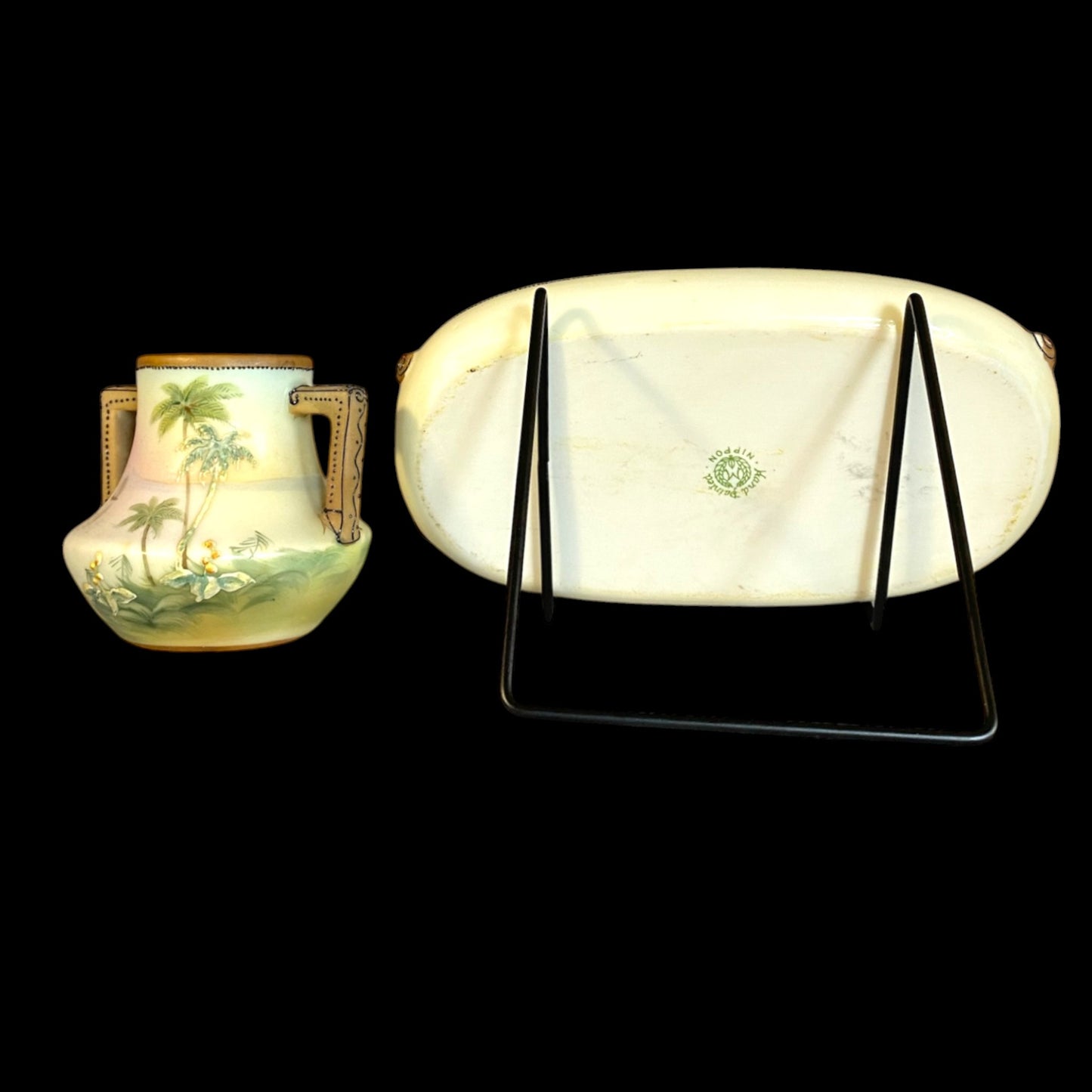 Nippon Vanity Set - Egyptian Scene Hand-Painted