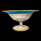 Antique Clear Glass & Opaline Bowl - Gold Embossed