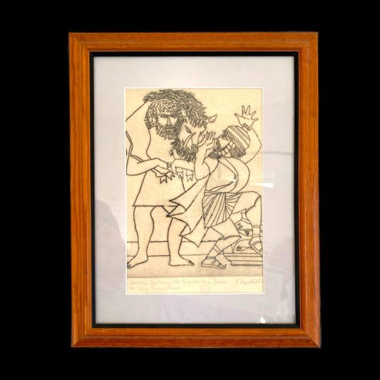 "Heracles Delivering the Erymanthian Boar" by B. Harthet