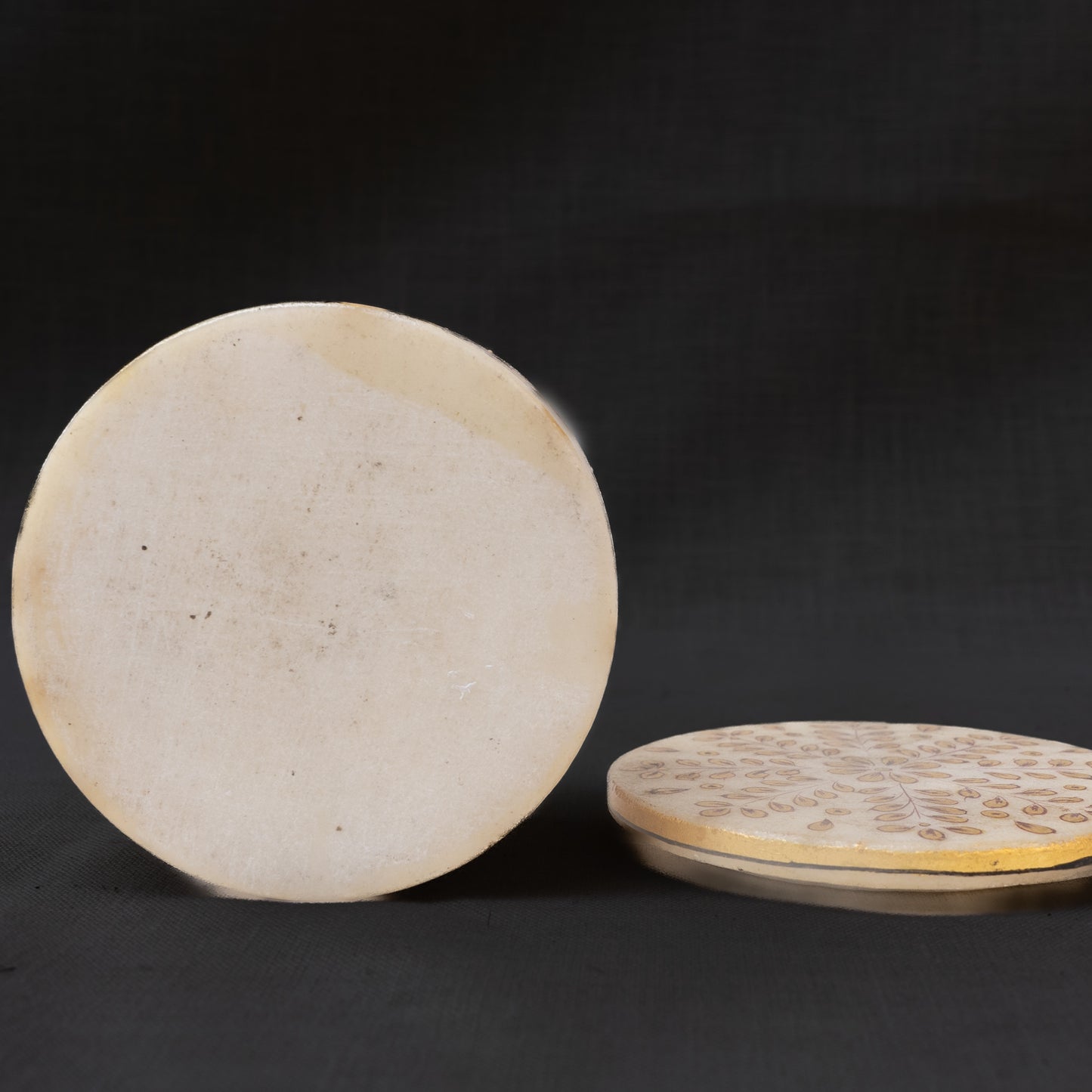 Mughal-Inspired Marble Hand-Painted Trinket Box