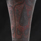 19th c Kashmiri Vase with Red and Black Lacquer Inlay