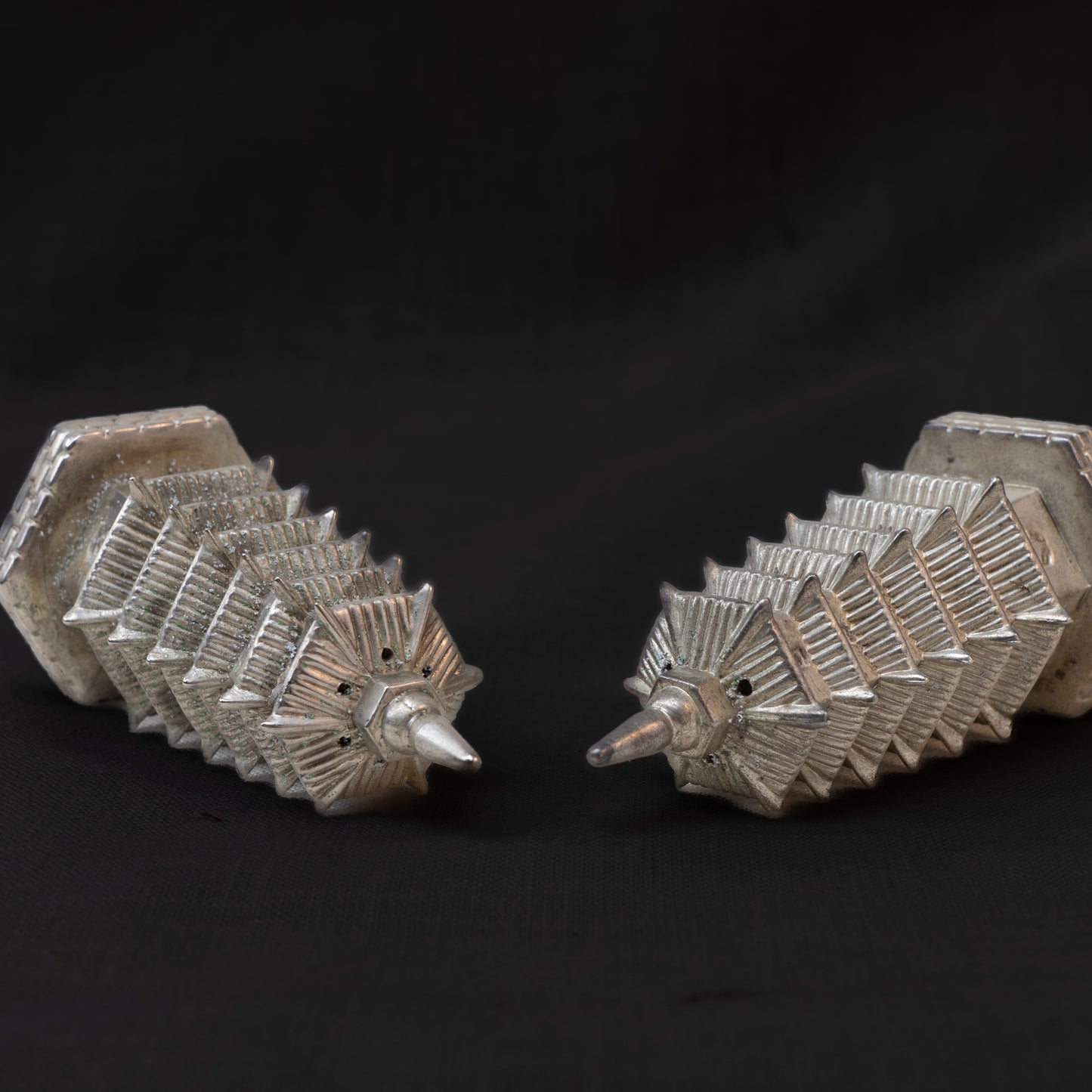 Mid-Century Chinese Pagoda-Form Salt and Pepper Shakers