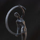 Art Deco Bronze Male Nude with Crescent  on Stepped Base