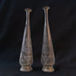 Pair of Egyptian Cairoware Vases with Silver and Copper Inlay