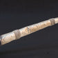 Antique Tibetan Ritual Pipe in Silvered Brass & Clay