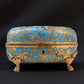 Antique 19th Century French Enamel Jewelry Box with Ormolu Detailing