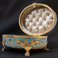 Antique 19th Century French Enamel Jewelry Box with Ormolu Detailing