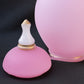 French Pink Opaline Pitcher with Fluted Neck and Gilt Decoration