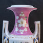 French Pink Floral Porcelain Veilleuse Vase
