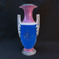 French Pink Floral Porcelain Veilleuse Vase