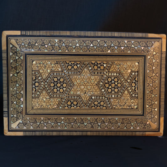 Syrian Mosaic Inlaid Box with Medallion, 1930s–40s