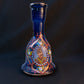 Cobalt Blue Hand-Blown Glass Hookah Base with Arabesque Motifs