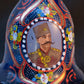 Cobalt Blue Hand-Blown Glass Hookah Base with Arabesque Motifs