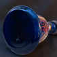 Cobalt Blue Hand-Blown Glass Hookah Base with Arabesque Motifs