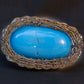 French Blue Opaline Egg in Nest