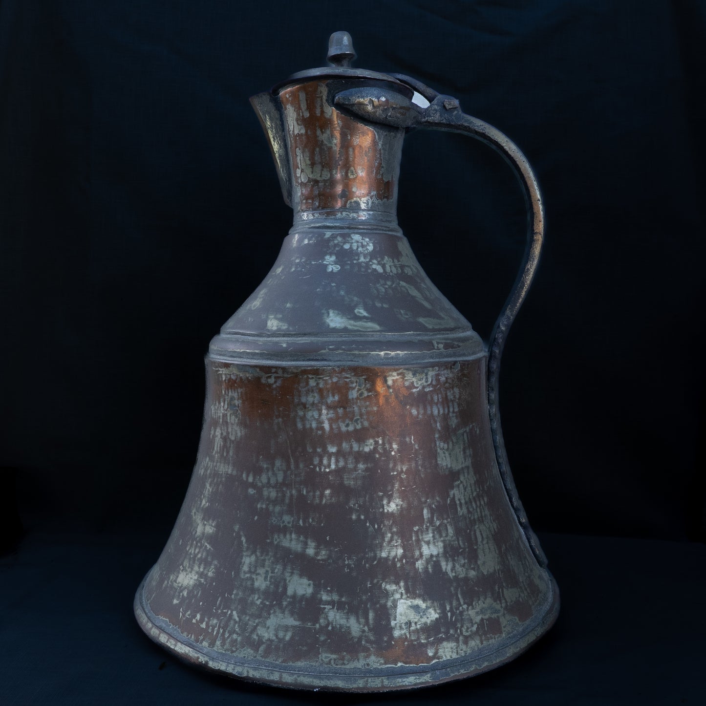 Ottoman Copper Water Jug with Bell-Shaped Base