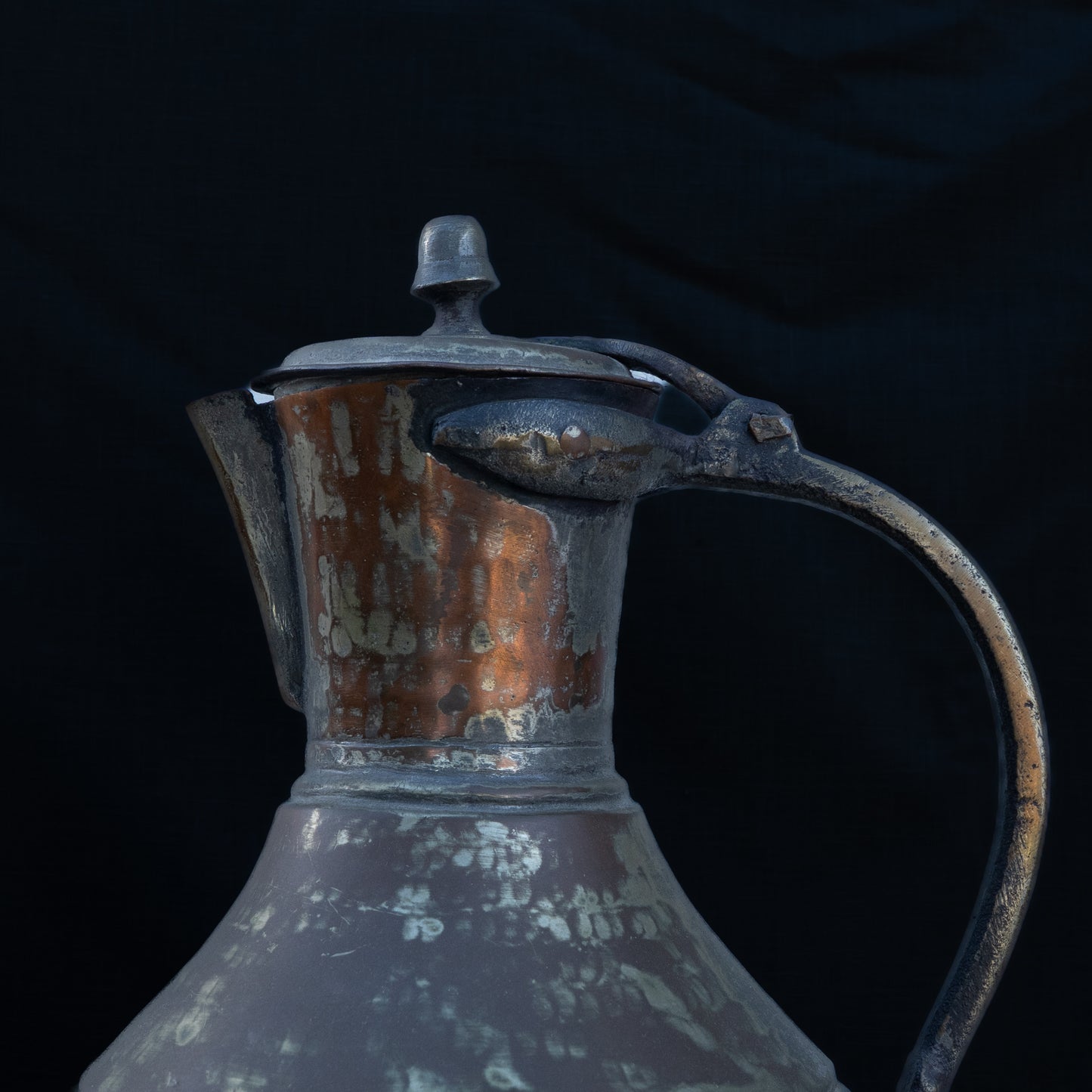 Ottoman Copper Water Jug with Bell-Shaped Base
