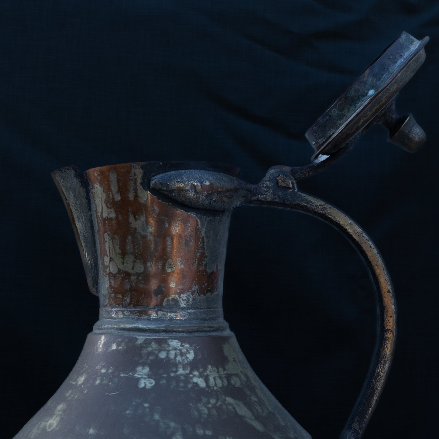 Ottoman Copper Water Jug with Bell-Shaped Base