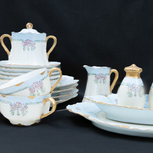 Early 20th-Century French Breakfast Porcelain Service