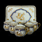 Giraud Limoges Gold Pot de Creme Set - 6 Cups & Tray