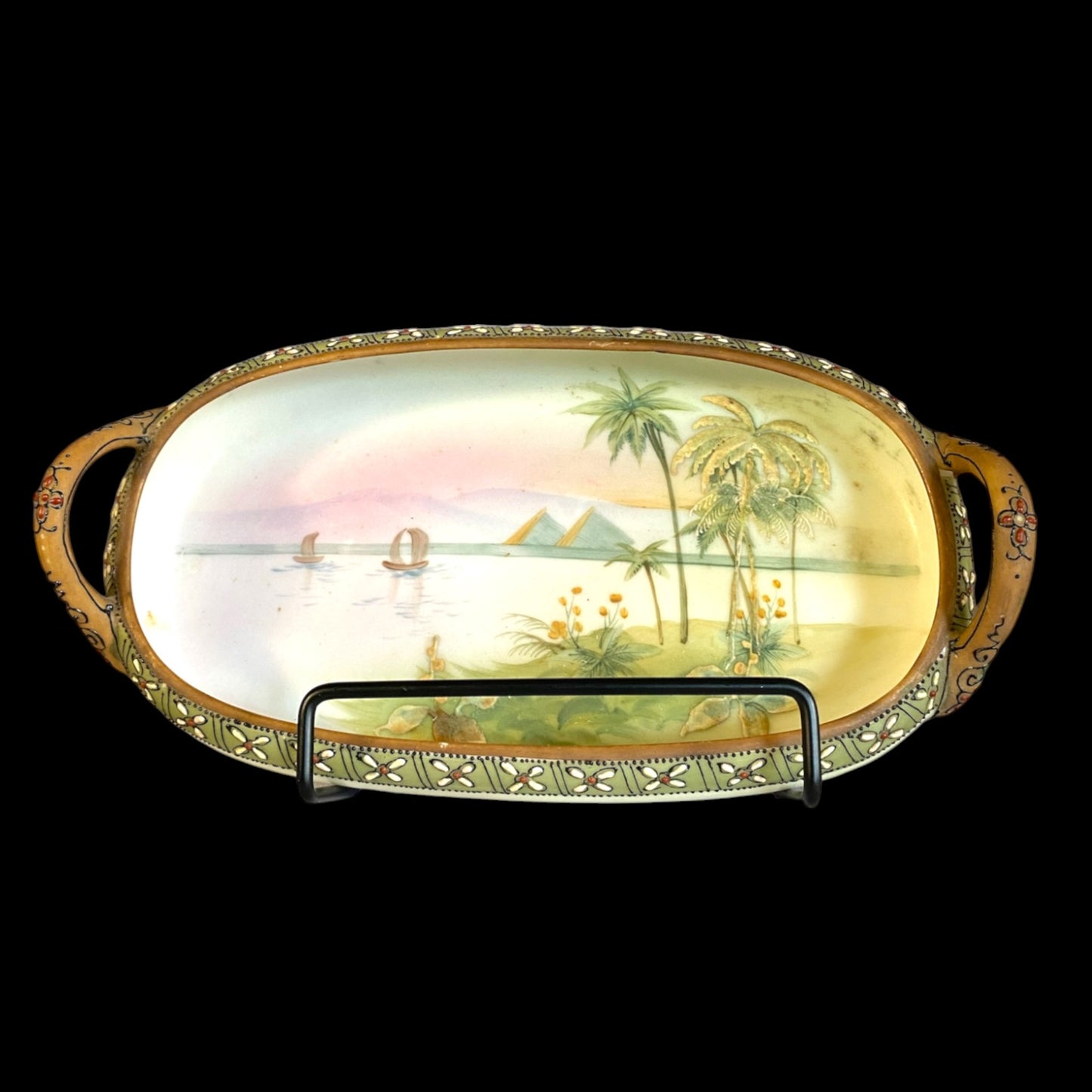 Nippon Vanity Set - Egyptian Scene Hand-Painted