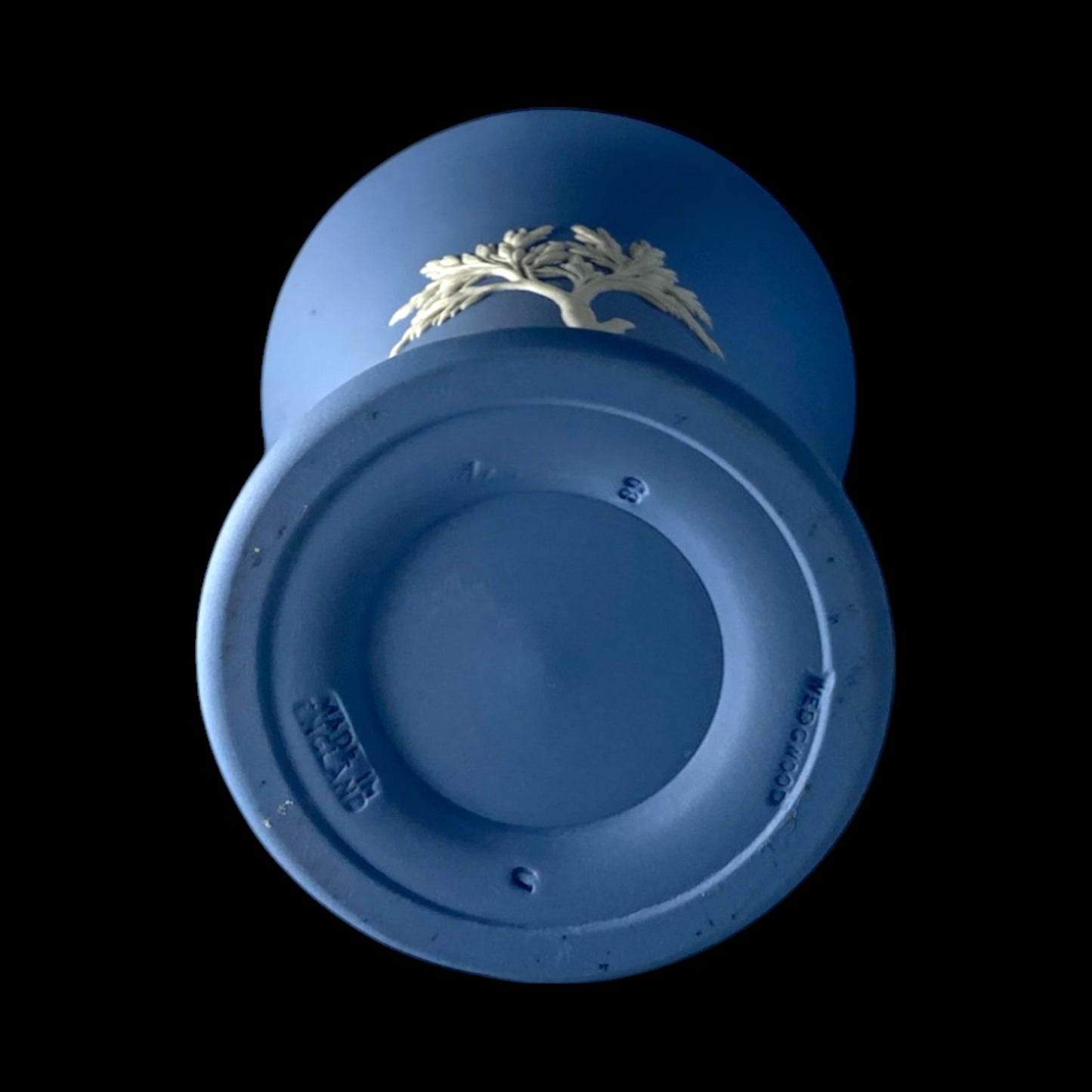 Vintage Wedgwood Blue Jasperware Posy Pot