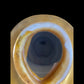 Egyptian Revival Porcelain Falcon Head with Brass Crown