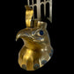 Egyptian Revival Porcelain Falcon Head with Brass Crown